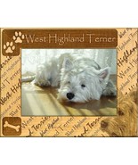 West Highland Terrier Laser Engraved Wood Picture Frame (5 x 7) - $30.99
