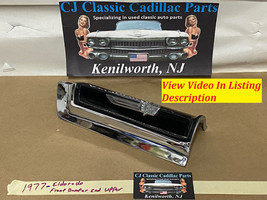 Oem 77 Cadillac Eldorado Front Bumper End Upper Cap With Emblem - £135.51 GBP