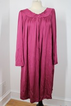 Shadowline 1X Pink Purple Nylon Night Gown House Dress USA - $23.75
