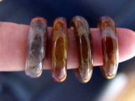 DIFFERENT 4COLORS AGATE ONYX JADE BAND GEMSTONE RING - $0.00 MXN