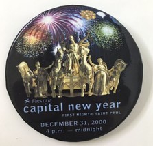 First Star Capital New Year St. Paul Minnesota Button Pin Fireworks Monu... - £11.00 GBP