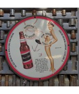 Vintage 1955 Carling Brewing Co. Black Label Beer Porcelain Gas &amp; Oil Me... - £98.32 GBP