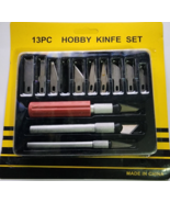 13 Pcs Hobby Knife Set with High-Carbon Steel Collect Chucks Compression... - $19.49 CAD