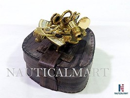 NauticalMart 4&quot; Brass Nautical Sextant - Boat and Ship Navigation With G... - £31.90 GBP