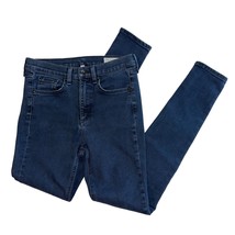 Rag &amp; Bone High Rise Skinny Coated Mae Denim Blue Jeans Pockets Womens 26 - $25.99