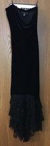 Scene Black Velvet Strapless Dress With Lace Trim Hem Women&#39;s Size 5/6 - $19.99