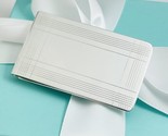 Tiffany &amp; Co Machine Turned Pin Stripe Engravable Money Clip in Sterling... - $269.00