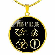 Express Your Love Gifts Hammer of The Gods Zeppelin Necklace Stainless Steel or  - £43.75 GBP