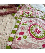 Custom Leopard Polka Dot Std Shams &amp; Corded Floral Euros Bedskirt Curtai... - $178.15