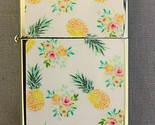 Floral Pineapple Wallpaper Flip Top Dual Torch Lighter Wind Resistant - £13.19 GBP