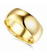 Genuine Solid 14k Yellow Gold 8mm Comfort-fit Polished Unisex Wedding Band - $1,009.03 CAD+