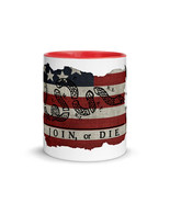 Ben Franklin JOIN OR DIE 1754 Colonial Political Cartoon Beverage Mug (4... - £15.17 GBP