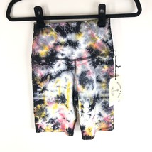 NWT Electric &amp; Rose Poppy Pink Tie-Dye High Rise Activewear Bike Shorts ... - £18.95 GBP