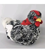 Douglas Tractor Supply Plush Black &amp; White Chicken Hen Bird Stuffed Animal  - $14.84