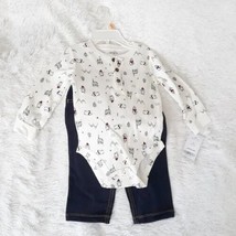 Carter&#39;s Baby 2pc Long Sleeve Top &amp; Pants Set, &quot;Baby Boy&quot; (Size 12M) ~ New!!! - £12.62 GBP