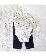 CARTER&#39;S BABY 2pc Long Sleeve Top &amp; Pants Set, &quot;BABY BOY&quot; (Size 12M) ~ N... - £12.37 GBP