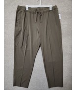 Old Navy High Rise Billie Pull On Straight Trouser Pant Women XXL Tall Green NEW - $29.57
