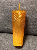 Starbucks Venti 24 oz Cold Cup  MANGO Orange Jeweled Tumbler Summer 2022 - $17.99