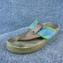 Mephisto  Women Flip Flop Sandal Shoes Blue Leather Size 37 Medium - £23.72 GBP