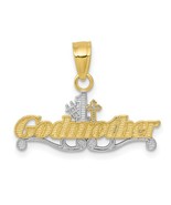 10K Two Tone Gold #1 Godmother Pendant - €133,85 EUR