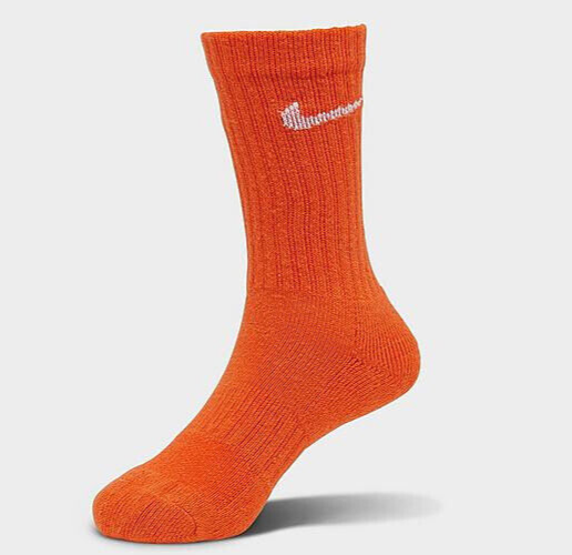 2 PAIR NIKE EVERYDAY PLUS Performance Cushion Crew Socks ORANGE WOMENS 1... - $25.53