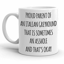 Proud Parent of An Italian Greyhound Gift Mug for Women and Men, Funny Italian G - £11.98 GBP