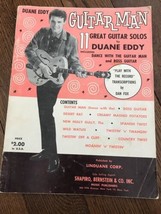 Guitare Homme : 11 Great Solos Par Duane Eddy 1963 Songbook Partitions de - £7.10 GBP