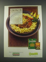 1991 Creamettes Macaroni and Hormel Chili Ad - Recipe for Chili Mac Ole - £14.78 GBP