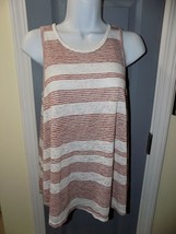 Sonoma Knit Tank Top Red Stripes Size M Women&#39;s NEW - £16.61 GBP