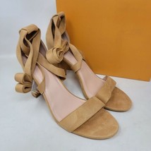 Huiyuzhi Womens sandals Size 10 M Tan Strappy Open Toe Shoes - $27.87
