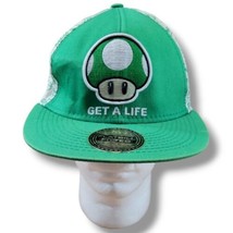 Nintendo Super Mario Hat Size Large XL L/XL Embroidery 1-UP Mushroom Get A Life - £28.03 GBP