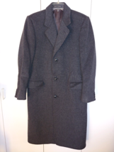 HAMMERSLEY MEN&#39;S LONG GRAY WOOL/CASHMERE BLEND COAT-38R-ENGLAND-NICE-WOR... - £55.55 GBP