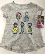 Disney Princess Girls Gray Short Sleeve Princess T-Shirt NWT Size: 3T - £9.40 GBP