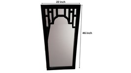 Vintage Black Solid Wood Ornate Mirror - £164.79 GBP