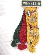 Webelo Tri-Color Badge Vintage Boy Scouts of America Pins Crochet Metal Enamel - £8.00 GBP