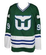 Any Name Number Whalers Retro Hockey Jersey Green Gordie Howe Any Size - $74.88 CAD