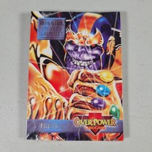 Marvel Trading Cards New Overpower Mission Sealed Pack With Thanos Card On Top - £8.22 GBP