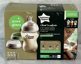 Tommee Tippee 3 in 1 Convertible Clear Glass Bottles 9 oz 3 pack Anti-Colic - $21.93
