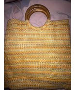 Lepanto Hand Woven Basket/Market Bag Made in Honduras Wooden Handles - $47.72