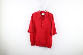 Vtg 50s 60s Streetwear Mens XL Ban Lon Knit Collared Pullover Polo Shirt Red USA - £79.09 GBP