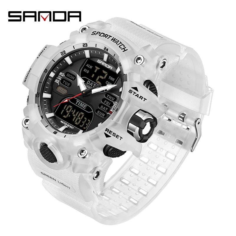 LED Digital Men Watch G Style Military Sports Electronic Double Display Date wat - £19.07 GBP