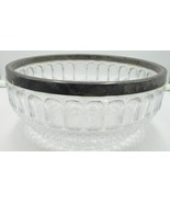 BEAUTIFUL CRYSTAL BOWL WITH SILVER DECORATED RIM - $22.00