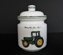 Gibson John Deere ceramic 1.5 quart lidded cannister - £19.74 GBP