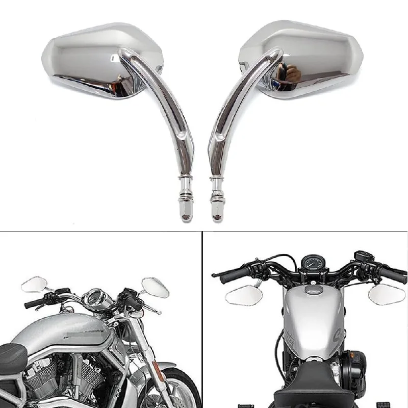 Motorcycle Left Right Rear View Mirrors For Harley Davidson Street Glide Road - £39.33 GBP