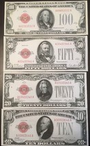 Fantasy Reproduction Set 1928 United States Notes $10 $20 $50 $100 Bills - £8.83 GBP