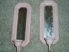 Homco 2 Pink Mirrored Sconces Home Interiors &amp; Gifts - £7.90 GBP