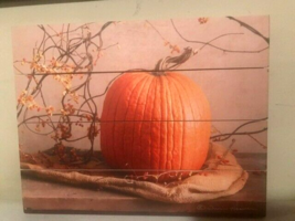 Pumpkin Wood Pallet Art Print - SALE image 2