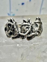 Horse ring horses pinky cowgirl band size 4.75 sterling silver women - $44.55