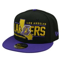 Los Angeles Lakers NBA Champions 9FIFTY 2Tone Statehood Snapback Hat by New Era - £19.06 GBP