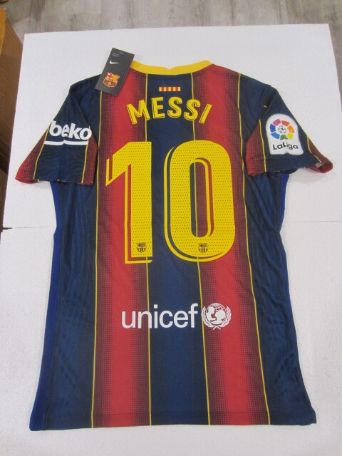 Lionel Messi FC Barcelona La Liga Match Blue Red Home Soccer Jersey ...